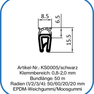 Kantenschutzdichtprofil aus APTK