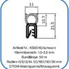 Kantenschutzdichtprofil aus EPDM