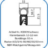 Kantenschutzdichtprofil, ölbeständig, NBR
