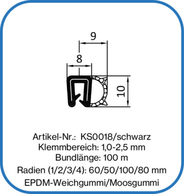 Kantenschutzdichtung aus EPDM