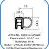 Kantenschutzdichtprofil mit Dichtschlauch