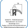 Kantenschutzdichtprofil mit Moosgummi