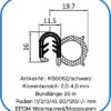 Dichtprofil mit Metalleinlage und Moosgummidichtung