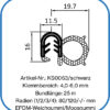 Flexibles Dichtungsprofil mit Moosgummidichtung