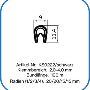 Kantenschutz für 2 - 4 mm Blechkanten