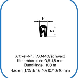 Kantenschutzprofil für 1 mm Bleche