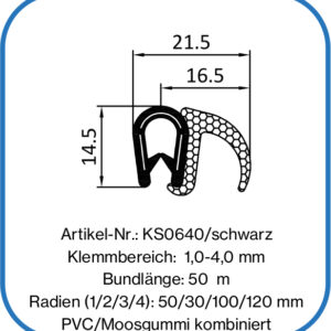 Kantenschutz mit seitlicher Dichtung