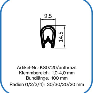Kantenschutzprofil für 3 mm Blech