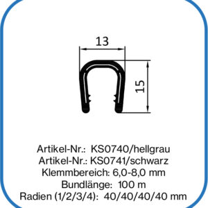 Kantenschutzprofil für 8 mm Blech