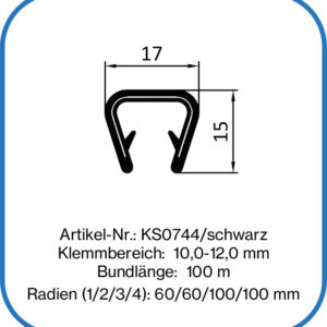 Kantenschutzprofil mit Metalleinlage aus PVC