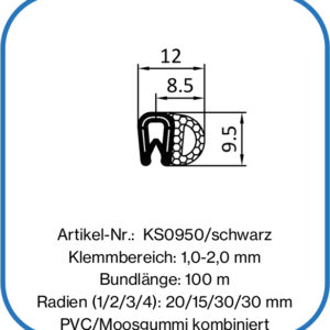 Kantenschutzprofil mit seitlicher Dichtung