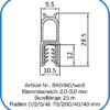 Kantenschutzprofil mit Dichtschlauch oben