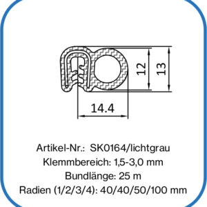 Kantenschutz aus Silikon mit seitlicher Dichtung