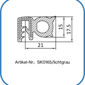 Kantenschutz aus Silikon mit Dichtschlauch