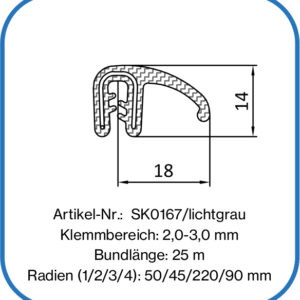 Kantenschutz aus Silikon mit Dichtlippe