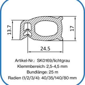 Kantenschutzaus Silikon mit Dichtung