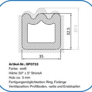 Dichtung aufblasbare Ausführung, Bohle Dichtung BFS120, BFS240, BFS360