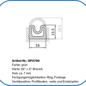 aufblasbare Dichtung für den Lebensmittelbereich