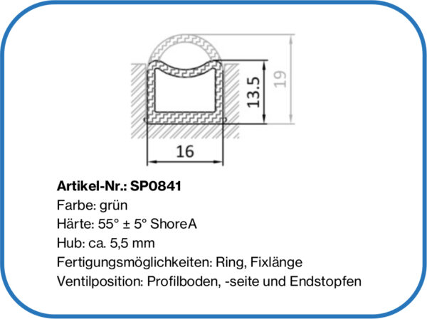 Pharmaziedichtung, aktivierbar