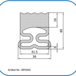 großes Silikonprofil aufblasbar