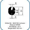 Verglasungsprofil für 8 mm Glas, 4 mm Blech