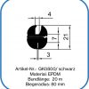 Verglasungsprofil für 4 mm Glas, 3 mm Blech