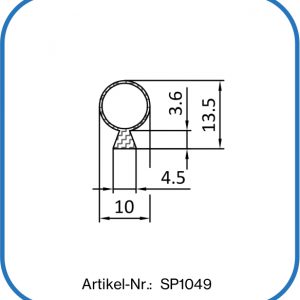 Silikonprofile im Bausektor: Dichtungsprofile aus Silikon für Brandschutztüren.