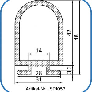 Dichtungsprofil als Tordichtung im Bereich von Reifekammern oder Trockenkammern.