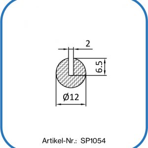 Silikonprofil zum Schutz bei Kabeldurchführungen.