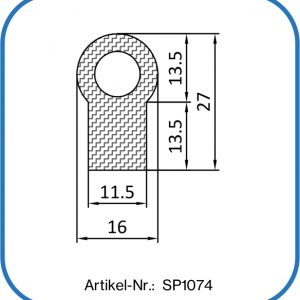 Dämpfungsprofil aus Silikon. Witterungsbeständig, hochtemperaturbeständig, sehr massiv.