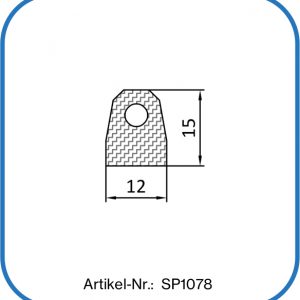 Kammerdichtung aus Silikon mit Loch, 15x12mm, Einsatzbereich: Pharmazie und Lebensmittelindustrie