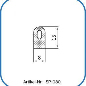 Dichtung aus Silikon 15x8mm mit Hohlraum, Einsatz in der Lebensmittelindustrie und Pharmazie