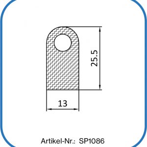 Silikonprofil halbrund mit Hohlkammer