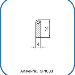 Schmales Dichtungsprofil aus Silikon für 4 mm Nut