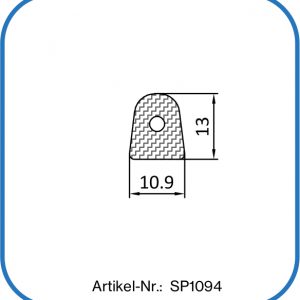 konische Silikondichtung mit Hohlraum.