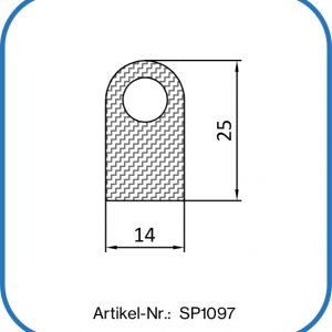 Pufferschnur aus Silikon. 25 mm hoch. Machbar in vielen Farben.