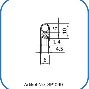 Lüftungsklappendichtung aus Silikon. Hochflexibel durch dünne Wandstärke oder großem Loch.