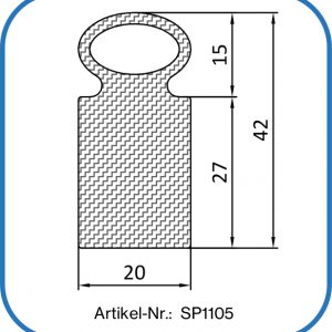 Spezialdichtung oder Sonderdichtung aus Silikon für einen hohen Kantbereich.