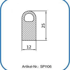 Halbrundprofil aus Silikon, Komplexdichtung,