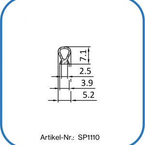 Dichtungsschnur, Dichtungsgummi, Klappengummi, Klappendichtprofil