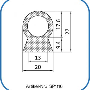 Lochgummi, Lochprofil, Schwalbenschwanzdichtung