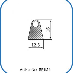 Schlüssellochdichtung mit Hohlraum. Gummidichtung mit Rundloch.