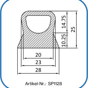 Silikondichtung für Schwalbenschwanznut