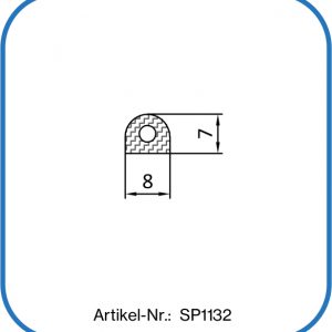 Kammerprofil aus Silikon mit Bohrung, Kammergummi