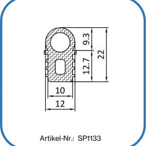 Steckdichtung aus Silikon mit 2 Hohlkammern