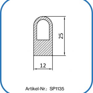 Halbrundprofil aus Silikon mit Hohlkammer, Dichtung für Dosieranlage, Gummi für Mischer