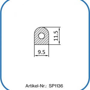 Halbrundprofil aus Silikon mit Hohlraum, Filterkammerdichtung, Saugerdichtung, Saugkopfdichtung