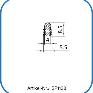 Tannenbaumprofil aus Silikon zur Klappenabdichtung, Einhausungsdichtung, Einhausungsgummi
