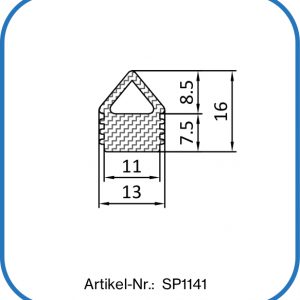 Siebdichtung aus Silikon 16x13mm, Gehäusedichtung, Gehäusegummi