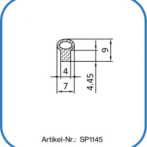 Kammerdichtung aus Silikon, zum Einstecken in eine Nut